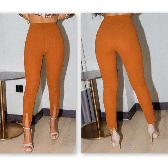 SHEIN Pants - SHEIN Ginger Split Hem Legging Pants XL